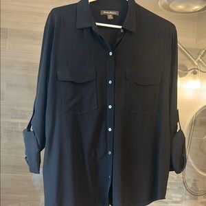 Women’s Tommy Bahama Black Casual Button Down Shirt Relaxed Fit